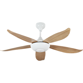 Elmark EMD 38-series, 52" ABS Blade Ceiling Fan, Pine/White