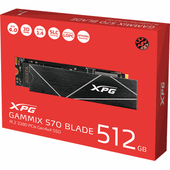 XPG GAMMIX S70 BLADE PCIe Gen4x4 M.2 2280 Solid State Drive, 512GB