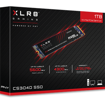 PNY XLR8 CS3040 M.2 NVMe SSD, 1TB