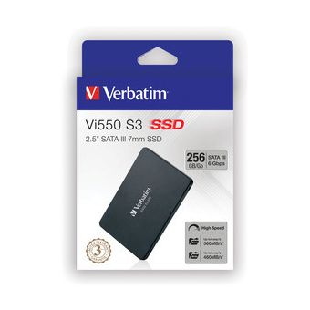 Verbatim Vi550 SATA III 2.5” Internal SSD, 256GB 