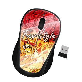 CLiPtec RZS866G Xilent Graffiti Silent Wireless Mouse