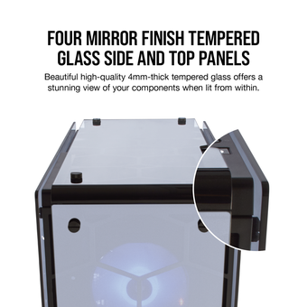 Corsair Crystal 570X RGB Mirror Black Tempered Glass, Premium ATX Mid-Tower Case