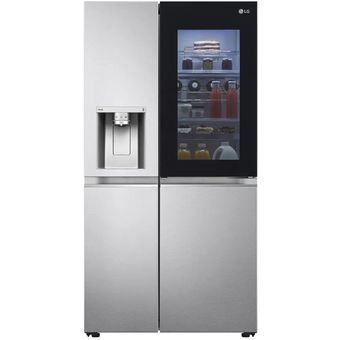 LG Net 635L Side-by-Side with InstaView & Door-in-Door Fridge in Noble Steel Finish [GC-X257CSES]