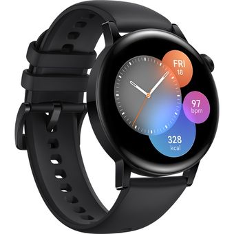 HUAWEI Watch GT 3 - 42mm, Black Fluoroelastomer Strap