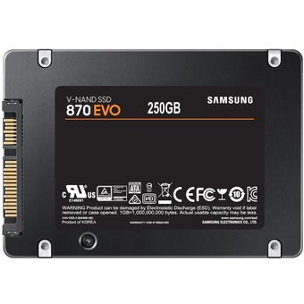 Samsung 870 EVO SATA 2.5" SSD, 250GB