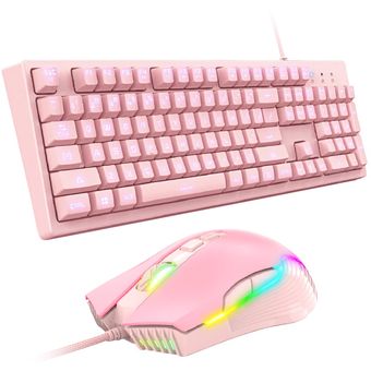 Onikuma G25 + CW905 Wired Pink Gaming