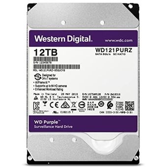 Western Digital WD Purple Surveillance HDD, 12TB / 256MB Cache