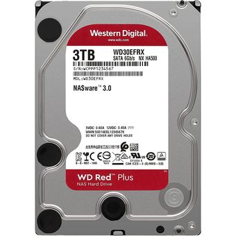 Western Digital WD Red Plus NAS Hard Drive 3.5", 3TB / 128MB Cache