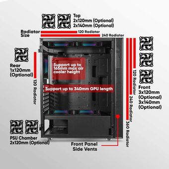 Armaggeddon Tessaraxx APEX 7 E-ATX Gaming PC Case