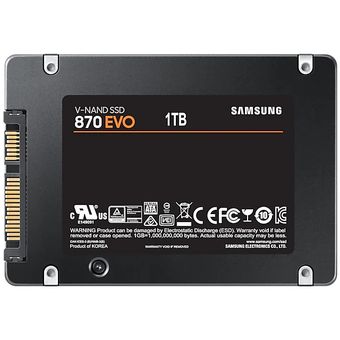 Samsung 870 EVO SATA 2.5" SSD, 1TB
