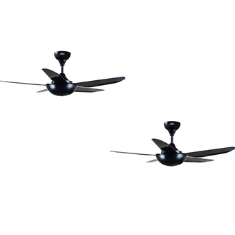 Deka Baby J 46" ABS Blade Ceiling Fan (Twin Pack), Matt Black