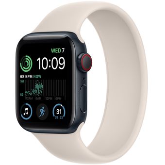 Apple Watch SE 2022 (40mm, GPS + Cellular) - Midnight Aluminum Case with Solo Loop