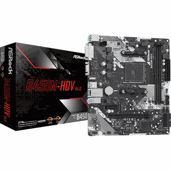 ASRock B450M-HDV R4.0, mATX motherboard