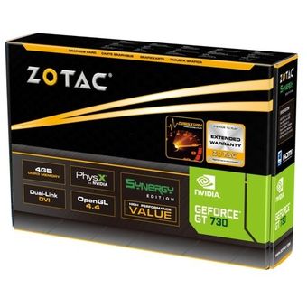 ZOTAC GeForce GT 730 4GB DDR3 SYNERGY Edition [ZT-71109-10L]