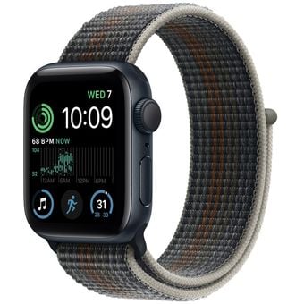 Apple Watch SE 2022 (44mm, GPS) - Midnight Aluminum Case with Sport Loop