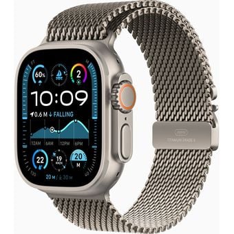 Apple Watch Ultra 2 (49mm, GPS + Cellular) - Titanium Case with Milanese Loop