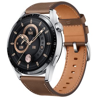 HUAWEI Watch GT 3 - 46mm, Brown Leather Strap