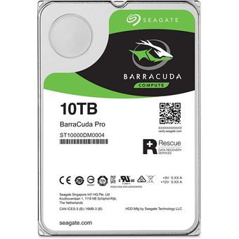 Seagate BarraCuda Pro 3.5" HDD, 10TB [ST10000DM0004]