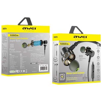 AWEI X660BL Wireless Sports Earphones