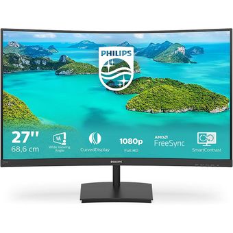 Philips 27" Full HD Curved LCD Monitor, E Line [271E1SCA/00]