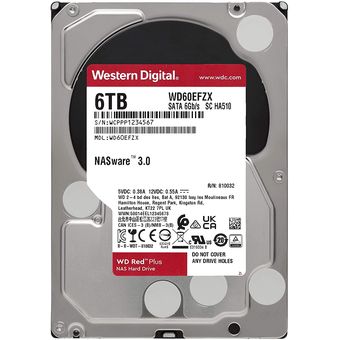 Western Digital WD Red Plus NAS Hard Drive 3.5", 6TB / 128MB Cache