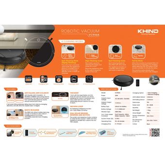 Khind 20W VC-9X6A Robotic Vacuum