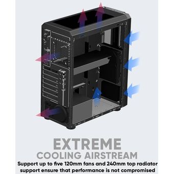 Armaggeddon Tron III ATX Gaming PC Case w/ Tempered Glass