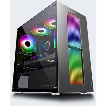 Armaggeddon Tron VII Micro-ATX Gaming PC Case w/ Tempered Glass