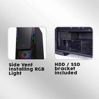 Armaggeddon Aero III ATX Gaming PC Case w/ Tempered Glass