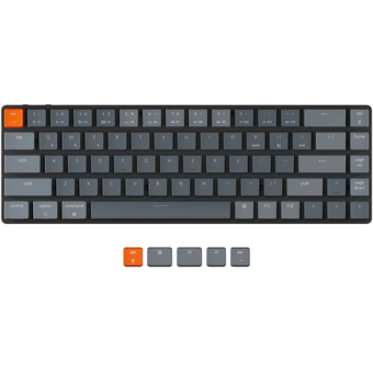 Keychron K7 Ultra-slim Wireless Mechanical Keyboard | White Backlight, Low Profile Gateron Mechanical (Hot-Swappable)