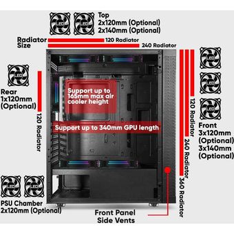 Armaggeddon Tessaraxx APEX 8 Air E-ATX Gaming PC Case