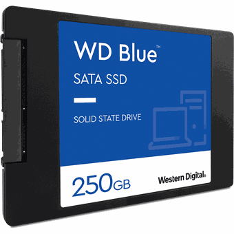 Western Digital WD Blue SATA SSD 2.5”/7mm cased, 250GB [WDS250G2B0A]