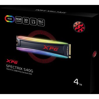 ADATA XPG SPECTRIX S40G RGB PCIe Gen3x4 M.2 2280 SSD, 256GB