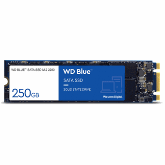 Western Digital WD Blue SATA SSD M.2 2280, 250GB [WDS250G2B0B]