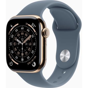 Apple Watch Series 11 (42mm, GPS + Cellular) - Titanium Case with Sport Band