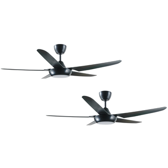 Deka DF BABY LED, 46" ABS Blade Ceiling Fan (Twin Pack), Black