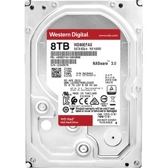 Western Digital Red NAS Hard Drive, 8TB [WD80EFAX]