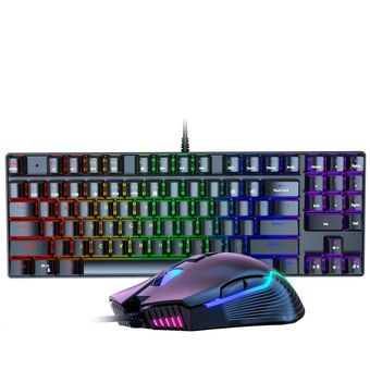 Onikuma G26 + CW905 Wired Mechanical Keyboard and Gaming Wired Mouse (Black)