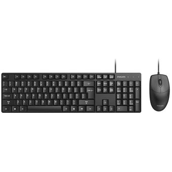 Philips SPT6254 USB Wired Keyboard and Mouse Combo