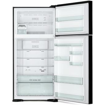 Hitachi 601L Big 2 Glass Series, Top Mount Freezer Fridge [R-VG710P7M-1 (GGR) / (GBK)]
