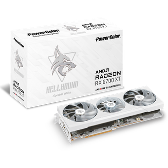PowerColor Hellhound Spectral White AMD Radeon RX 6700 XT 12GB GDDR6