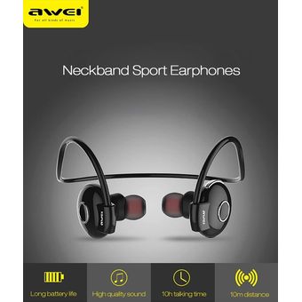 AWEI A845BL Wireless Smart Sports Headphones (Black)