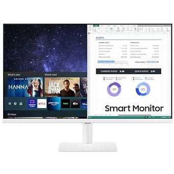 Samsung 27" Smart Monitor - M5 White [LS27AM501NEXXS]