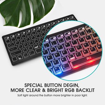 Rii K09 Bluetooth Keyboard with RGB Backlit