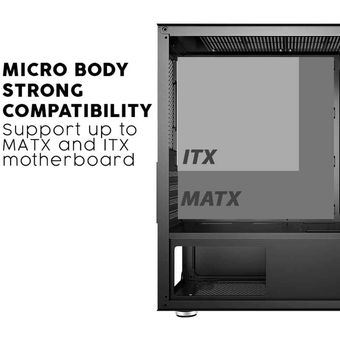 Armaggeddon Core V | MATX Gaming PC Case w/ Tempered Glass