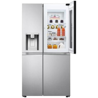 LG Net 635L Side-by-Side with InstaView & Door-in-Door Fridge in Noble Steel Finish [GC-X257CSES]