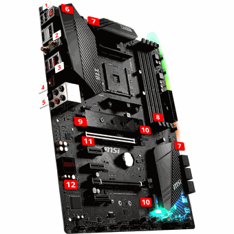 MSI B450 GAMING PRO CARBON MAX WIFI, ATX motherboard