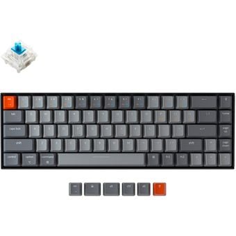 Keychron K6 Wireless Keyboard (White Backlight, LK Optical/Hot-Swappable)