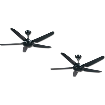 Deka Kronos F5X, 56" ABS Blade Ceiling Fan (Twin Pack), Black
