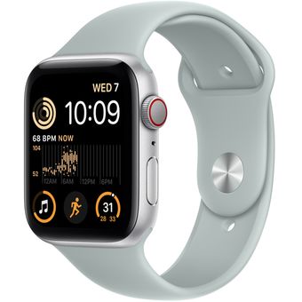 Apple Watch SE 2022 (44mm, GPS + Cellular) - Aluminum Case with Sport Band